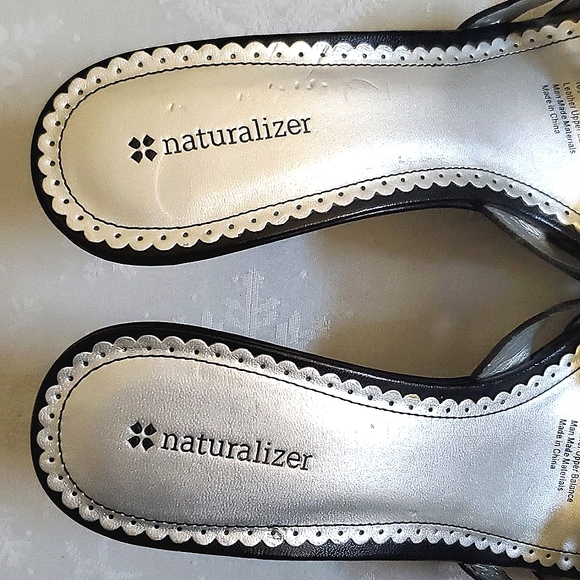 Naturalizer Black Leather Upper Heel Shoes Women's Size 10.5 - Picture 6 of 13